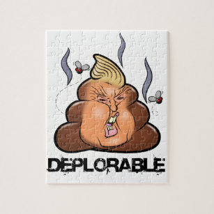 Lustige Donald- Trump - Trumpy-PooPoo Emoji Ikone Puzzle