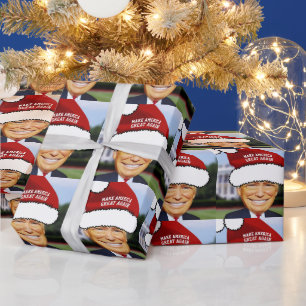 LUSTIGE DONALD TRUMP WEIHNACHTSVERPACKUNGSPAPIER GESCHENKPAPIER