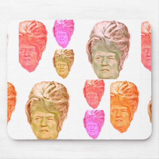 Lustige Donald- Trumpbienenstock-Perücke Mousepad (Vorne)