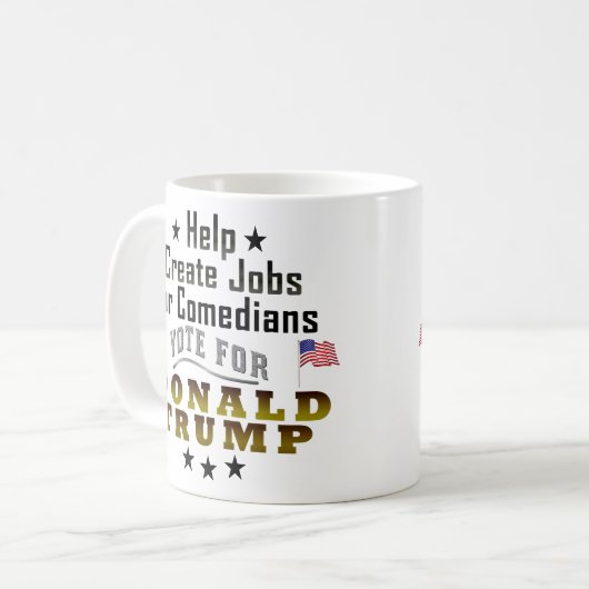 Lustige Donald- Trumpjobs für Schauspieler Kaffeetasse (Vorderseite Links)