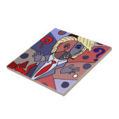 Lustige Donald- Trumpkunst abstrakt Fliese (Seite)