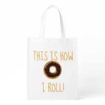 Lustige Donut So rolle ich Einkaufstasche