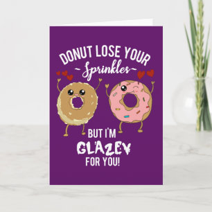 Lustige Donut-Sprüche Grußkarte Karte