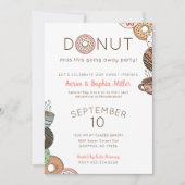 Lustige Donuts Abschiedsparty Einladung (Vorderseite)