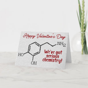 Lustige Dopamin-Chemie Glitter Valentinstagskarte Karte