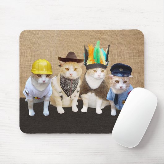 Lustige Dorf-Katzen Mousepad (Mit Mouse)