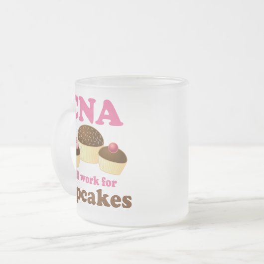 Lustige DOSE oder zugelassener pflegenassistent Mattglastasse (Vorderseite Links)