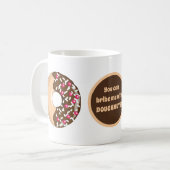 lustige Doughnut brit Art Kaffeetasse (Vorderseite Links)