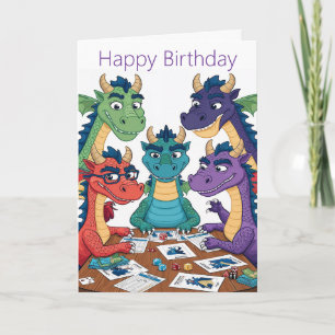 Lustige Dragon Geburtskarte Karte