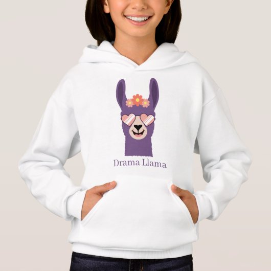 lustige Drama-Lama-Name Hoodie (Vorderseite)