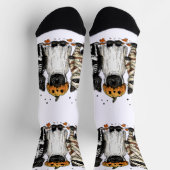 Lustige drei Halloween-Katzen Socken (Oben)