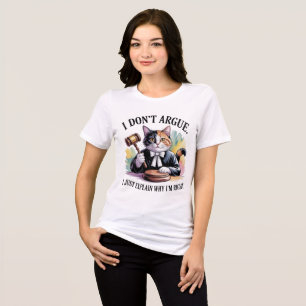 Lustige Dreifarbenkatze-Richter-Anwalt Ich Streite Tri-Blend Shirt