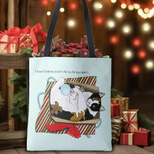 Lustige Dreifarbenkatze Weihnachtsgeschenkbox Tasche