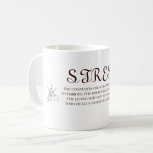 Lustige Druck-Definitions-Tassen-stressiger Kaffeetasse
