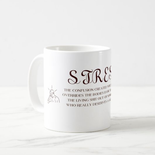Lustige Druck-Definitions-Tassen-stressiger Kaffeetasse (Vorderseite Links)