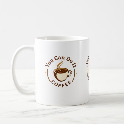 Lustige Du schaffst es Kaffeetasse (Links)