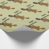 Lustige Duckbill Platypus Kunst Geschenkpapier (Ecke)