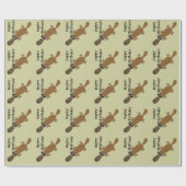 Lustige Duckbill Platypus Kunst Geschenkpapier (Flach)