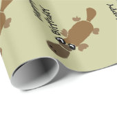 Lustige Duckbill Platypus Kunst Geschenkpapier (Rolleneckpunkt)