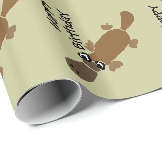 Lustige Duckbill Platypus Kunst Geschenkpapier (Rolleneckpunkt)