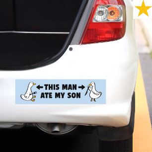 Lustige dumme Gans Dieser Mann hat meinen Sohn geg Autoaufkleber