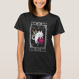 Lustige Dungeon Tarot Karte Katze Würfel D20 1 T-Shirt