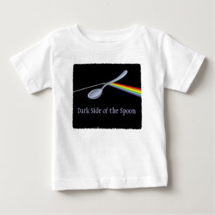 Lustige dunkle Seite des Löffel-Kleinkind-T-Shirt Baby T-shirt