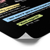 Lustige E-Mail-Kommunikation in Unternehmen Poster (Ecke)