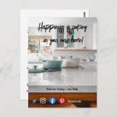 lustige echte Anwesen Postcard Kochen neue Zuhause Postkarte (Vorne/Hinten)