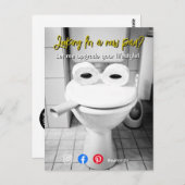 lustige echte Anwesen Postkarte gekräuselte Toilet (Vorne/Hinten)