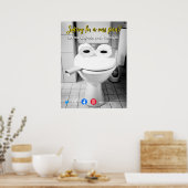 lustige echte Anwesen Postkarte gekräuselte Toilet Poster (Küche)