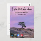lustige echte Anwesen Postkarte Sie sind kein Baum (Vorne/Hinten)