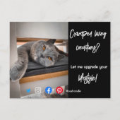 lustige echte Anwesen Postkarte verkrampfte lebend (Vorderseite)