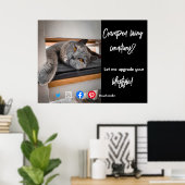 lustige echte Anwesen Postkarte verkrampfte lebend Poster (Heimbüro)