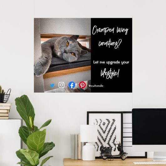 lustige echte Anwesen Postkarte verkrampfte lebend Poster (Heimbüro)