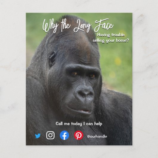 lustige echte Anwesen-Postkartenopape Flyer (Vorne)