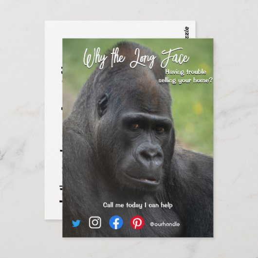 lustige echte Anwesen-Postkartenopape Postkarte (Vorne/Hinten)