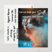 lustige echte Anwesen schnuppern bei der nächsten Postkarte (Vorne/Hinten)