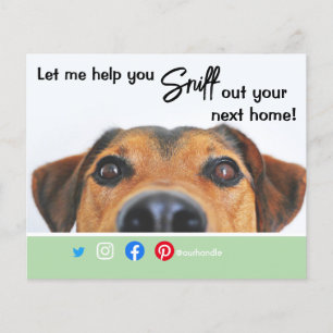 lustige echte Anwesen schnuppern beim nächsten Zuh Flyer