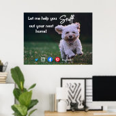 lustige echte Anwesen schnuppern beim nächsten Zuh Poster (Heimbüro)