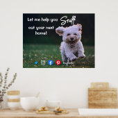 lustige echte Anwesen schnuppern beim nächsten Zuh Poster (Küche)