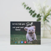 lustige echte Anwesen schnuppern beim nächsten Zuh Postkarte (Stehend Vorderseite)