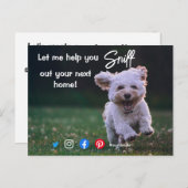 lustige echte Anwesen schnuppern beim nächsten Zuh Postkarte (Vorne/Hinten)