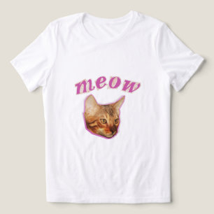 Lustige echte Katze – "Miau" Meme-Design – Hilaris Tri-Blend Shirt