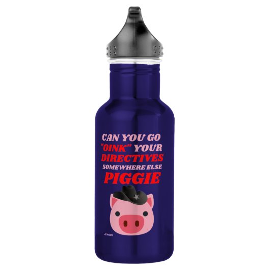 lustige Edelstahlflasche "OINK PIGGIE" (Rechts)