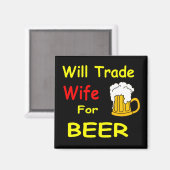 lustige Ehefrau Magnet (Vorderseite/Rückseite)