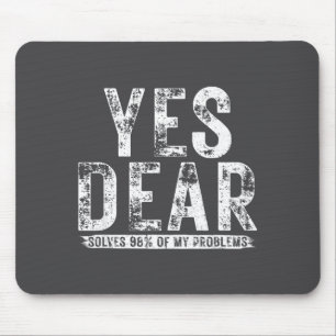 Lustige Ehemann-Zitate Vintage-Ehehumor Ja Mousepad