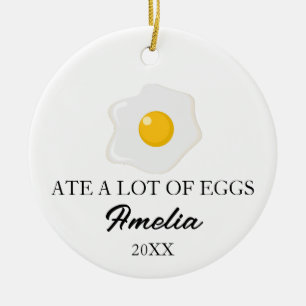 Lustige Ei-Geschenke, individuelles Weihnachten fü Keramik Ornament