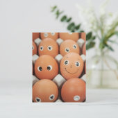 Lustige Ei-Gesichter - Frühstücksnahrung-Druck Postkarte (Stehend Vorderseite)