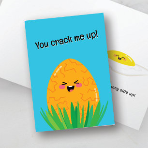 Lustige Ei-Wortspiel-Karte   Du bringst mich zum L Feiertagskarte